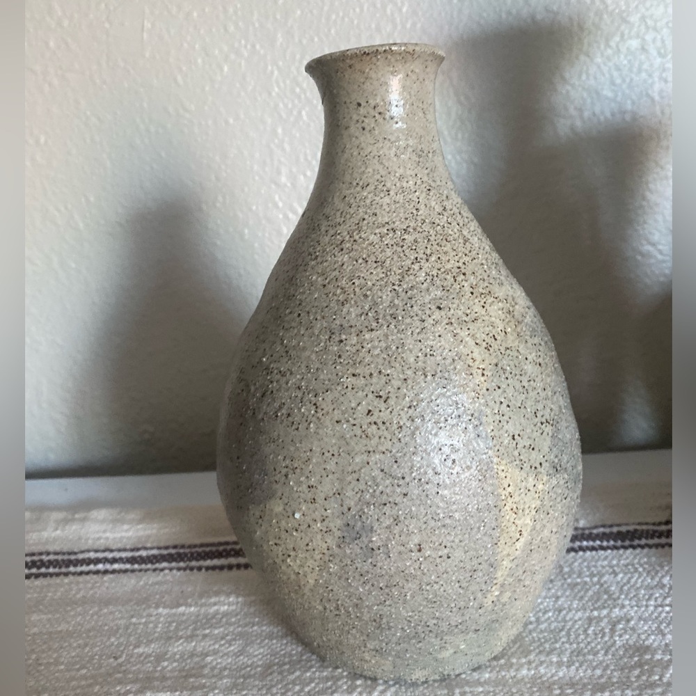Textured pottery bud vase